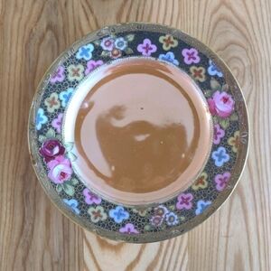 Vintage Takito Japan hand-painted  7.5 inches iridescent plate set lusterware